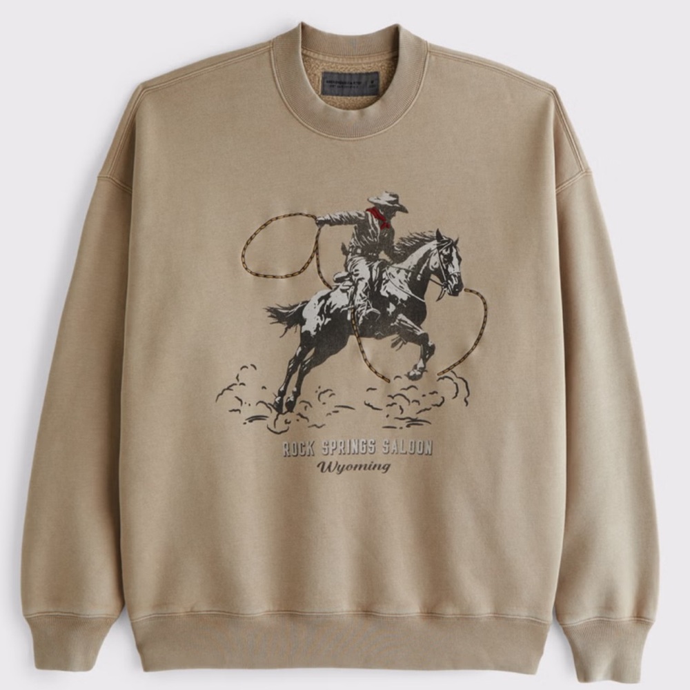 Abercrombie & Fitch Western Graphic Crewneck
Rock Springs Saloon/ Cowboy